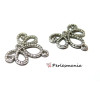 Fournitures bijoux: 10 multi connecteur pendentif rétro vieil argent P11609Y Vieil Argent 