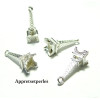 Apprêt bijoux: 30 pendentifs P9450Y tour eiffel argent vif 