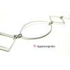 Apprêt pour bijoux: 1 M Chaine support cuivre Ovale et losange Argent platine ref 3 