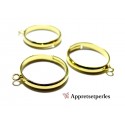 Fournitures pour bijoux: 10 bague un anneaux doré ref 11