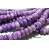 Perles pour bijoux: 10 perles agate larimar violette rondelles  6 par 10 mm 