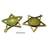Apprêt pour bijoux: 2 magnifique pendentif etoile bronze 2D2922 