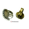 Création de bijoux: 1 bague vague  20mm BRONZE anneau double qualité 