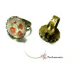 20 pièces: 10 bague vague  20mm BRONZE anneau double qualité et 10 cabochon en verre 