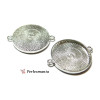 10 Support de pendentif connecteur rond 25mm argent  qualité extra 