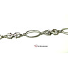 Apprêt pour bijoux:1 Mètre de chaine argent platine style noeud ref 70 