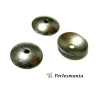 Apprêt pour bijoux: 50  coupelles calottes caps lisse P11072Y GUN METAL 