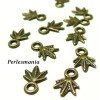 100 pendentifs feuille  Bronze ref 2D4239  Fournitures pour création de bijoux 