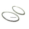 10 pendentifs connecteurs ovales picots P11120 vieil argent Fournitures pour bijoux 