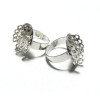 Apprêt  Bijoux 1 Support de bague mulitanneaux 2M6264 qualité  argent platine 