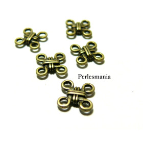 Apprêt bijoux 10 connecteur Noeuds Coréen refOB4580 Bronze 