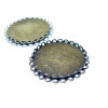 1 Support de pendentif bronze double vague qualité 30mm 
