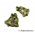 10 pendentifs Cloches 2Y2406 Bronze fournitures pour bijoux