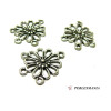 Apprêt bijoux 10 multi connecteurs  marguerite Vieil argent  P8171Y 