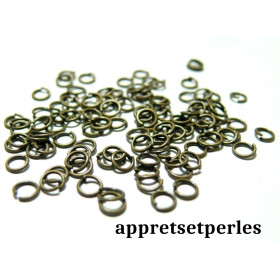 500 anneaux de jonction 8 mm par 0.7 mm  bronze pour création de bijoux 