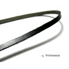 1m  de cordon CUIR VERITABLE Plat Noir  en 5MM ref P161 