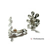 Apprêt et perles: Très originales 1 paire  de Boucle d'oreille clips argent platine  23594 