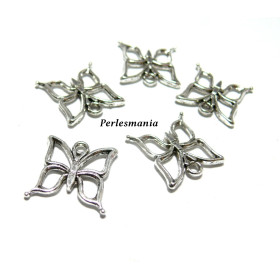 pendentifs Papillon ajouré Viel argent 2A7329 fournitures pour bijoux