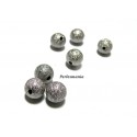 4 perles intercalaires P226 stardust 10mm GUN metal pour création de collier