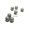 4 perles  intercalaires P226 stardust 10mm GUN metal pour création de collier 