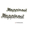 Connecteurs « Happiness » 54x15mm – Vieil Argent