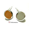 Craft  et loisir créatif: 10 supports Boucles d'oreille  20mm ARGENT VIF pour image digitale 