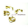 10 supports de Boucles d'oreille clips DORE avec attache P141 pour création de bijoux 
