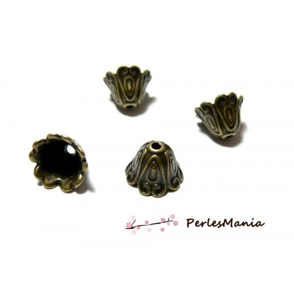 10 pieces P9700 coupelles caps  embouts Bronze Fournitures pour bijoux 