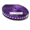 Mercerie pour bijoux: 10 mètres Ref 835 ruban violet coeur 10mm 