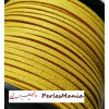 10m de cordon en suédine aspect daim  Jaune canaris PG136 qualité 