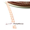 1 m ruban biais  pois 7mm ref FF4046 collection 45 rose pale  mercerie pour bijoux 