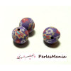 10 perles  de fimo flower power 10mm refY34 fournitures pour bijoux 