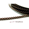 50 cm ruban biais  pois 7mm ref FF4046 collection 27 marron mercerie pour bijoux 