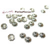 20 coquilles coupelles  embouts 6mm Vieil argent  ref 44 Fournitures pour bijoux 