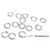 100 anneaux de jonction 12 mm par 1.0 mm  ARGENT Platine 