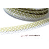 50cm ruban biais dentelle pois 12mm ref FF4075 collection 32 Beige mercerie pour création de bijoux 