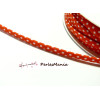 1 m ruban biais  pois 7mm ref FF4046 collection 56 orange mercerie pour bijoux 