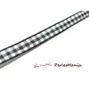 2 mètres ruban vichy bi face noir 7mm PRC702 pour scrapbooking 
