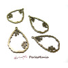 Pendentifs goutte zen BRONZE  pour création de bijoux