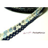 Apprêt mercerie 50cm ruban biais  liberty avec dentelle 12mm 4073-8 