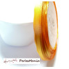 OFFRE SPECIALE: 1 rouleau de 22 mètres ruban satin Jaune safran 6mm PY016 