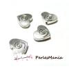 perles intercalaires coeur et spirales  2A3716 Vieil argent tout pour vos bijoux