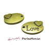 10 pendentifs coeur love bronze 2K9947 PM accessoires pour bijoux 
