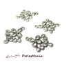 10 pendentifs Multi connecteur Paon Vieil argent 2B7905 pour création de bijoux 