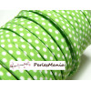 1 m ruban biais spaghetti  à pois Vert clair  10mm ref: 70480-56 mercerie cordon pour bijoux 