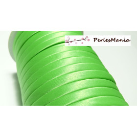 5 m ruban biais spaghetti  VERT fluo 7mm ref: 70730-135 mercerie cordon pour bijoux 