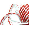 1 m ruban biais dentelle grigri rouge 12mm coluer 2106 mercerie pour création de bijoux 