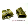 1 magnifique bélière 2K7940 Papillon accroche foulard BRONZE appret pour bijoux 