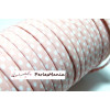1 m ruban biais spaghetti  à pois rose pale  10mm ref 70480- 31 mercerie cordon pour bijoux 