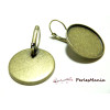 20 supports de Boucle d'oreille qualité en 12mm  BRONZE pour création de bijoux 